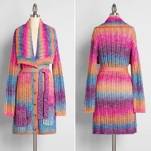 ModCloth The Last Summer Sunset Longline Cardigan